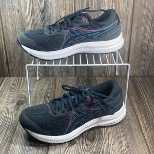 Asics Gel Contend 7 Women's Size 9 Black/Pink/Blue Running Shoes